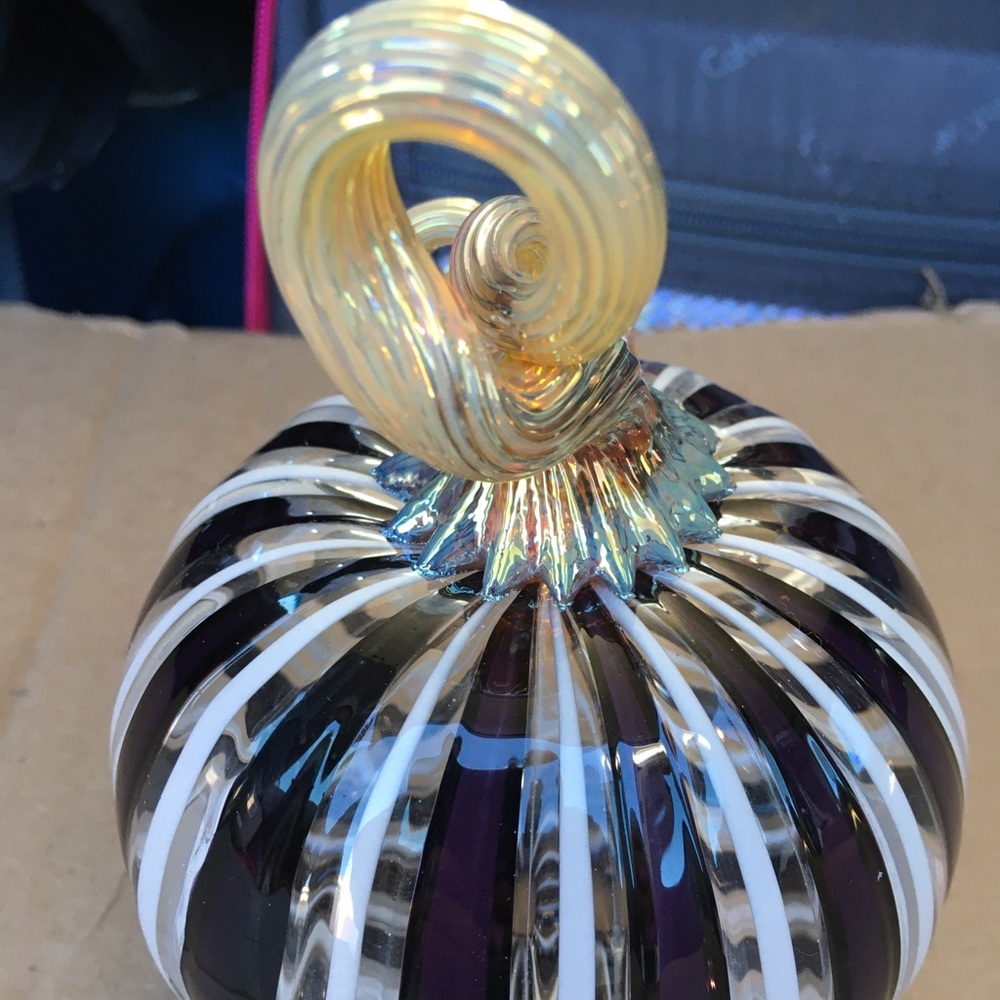 Glass blown pumpkin